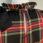 J.Crew Factory Plaid Sleeveless Ruffle Neck Blouse Size XS Photo 3