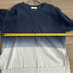 Apiece Apart  Delle Blue White Ombre Organic Cotton Jersey Oversized Sweater S Photo 7