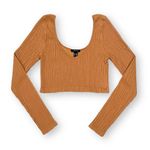 Forever 21  Orange Long Sleeves Cropped Top M/L Photo 7