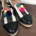 Loeffler Randall  Mara Pom Pom Espadrille Slip On Canvas Shoes Women's Size 8B Photo 4