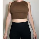 ZARA  Brown Cropped Tank Top Size Medium Photo 0