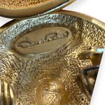 Oscar de la Renta  Vintage Goldtone Button Clip On Earrings Photo 2