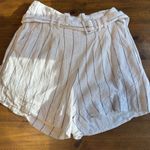 Abercrombie & Fitch  - Linen Blend White/Black Pinstripe High Rise Short -medium Photo 0