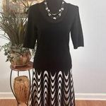Gabby Skye Women Size M Black and Beige Sweater Dress Ethereal Goth Whimsical Photo 0
