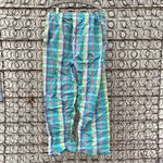 Snap On Tools pastel madras plaid lounge pajama pants XL teal yellow pink Blue Photo 1