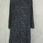 Clara Sun Woo Black Brushstroke Printed Knit Tunic Dress Size US Medium Photo 0