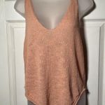 FP Beach  Peach Orange Pink Pullover Round Hem Tank NWT Knit Small Casual Preppy Photo 1