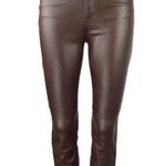Gap Women's Brown Vintage High Rise Slim Faux Leather Ankle Trousers Pants 24 Photo 0