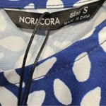 NoraCora Blue and White Floral Print Short Sleeve Midi Dress Size Small NEW Photo 11