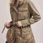 Anthropologie  Utility Jacket Fur-trimmed Parka Jacket Moss Green
Size XXS Photo 0