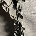 Chico's Chico’s 1 Black Novelty Trim Ponte Military Jacket Ruffle Trim Blazer Sz 8 Photo 5