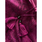 Ramy Brook Silk Pink Shift Dress Snake Print Fully Lined Body Tassel Size Small Photo 4