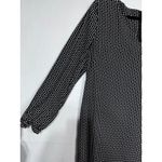 Lila Rose Black White Geometric Print Long Sleeve Shift Dress Size 8 Photo 2