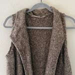 Athleta Open Front Brown Cardigan Vest Merino Wool Blend Size XS Photo 2