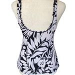 Jantzen women's size 10 black and white tropical print lightly padded tankini Photo 3