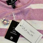 NWT Marble Striped Short Sleeve Sweater Balloon Sleeve Small Pink Photo 7