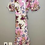 Adelyn Rae NWT  Abbie Wrap Ruffle Floral Dress Size Medium Photo 1