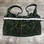 Urban Outfitters  Olive Green Velvet Corset Crop Top Photo 3