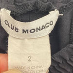 Club Monaco Silk High Waisted Pull on Pants Cropped Lightweight Black Womens 2 Photo 4