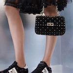 Valentino Garavani Valentino women’s Flycrew beaded suede sneakers size  IT 37 US 7 Photo 3