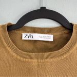 ZARA  Ribbed Knit Cropped Long Sleeve Top Moss Medium Photo 5