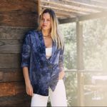 Anthropologie NWT Amadi Shine Linen Blazer Tie Dye Photo 2