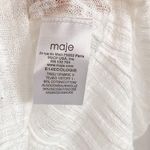 Maje  Ecologie Ecru Ribbed Peplum Top Size Large Photo 9