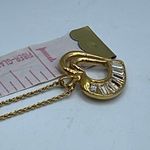 Vintage 1997 Avon Baguette heart necklace. Gold Photo 5