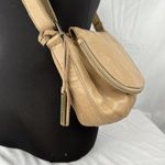 Lucky Brand  Womens Crossbody Stash Bag Purse Beige Leather Photo 3