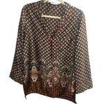 ZARA ✨ PRINTED SZ MEDIUM SHIRT WITH PIPING✨ Photo 4