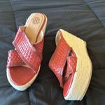 NEW Vintage Foundry Co Lorie Espadrille Wedge Sandal Leather Red Size 8.5 Photo 7