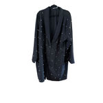 Saint Genies Blazer Dress Black and White Studded US 24 Photo 9