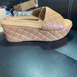 SheIn Quilted Platform Sandals Tan Size 10 Photo 5