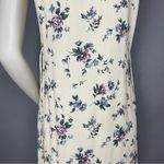 Vintage Midi Dress Floral 90s Momcore Sleeveless Petite Cream Pale Yellow Angel Size 12P Photo 13