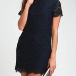 Lulus  Take Me to Brunch Navy Blue Lace Shift Dress Size Extra Small Photo 0