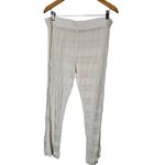 Free People Movement Shasta Linen Wide Leg Sheer Cutout White Beach Pants, Sz S Photo 3