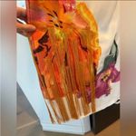 ASOS ARRANGE Maxi Dress Embroidered Floral 4 Long Sleeve White Pink Orange Photo 6