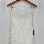 Lulus Posh Appearance White 3D Floral Appliqué Strapless Midi Dress Size XS Photo 5