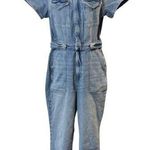 Good American Women’s Fit For Success Denim Jumpsuit Size L Photo 0