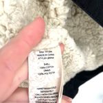 Soft Surroundings  Black Faux Fur Sherpa Cuff Collar Open Front Moto Jacket Photo 3