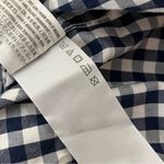 Abercrombie & Fitch Gingham Button Up Shirt Stretch Collared Navy L Photo 3