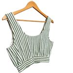 Sunday in Brooklyn Green Motif Scoop-Neck Terry Striped Cropped Set Size XS Photo 4