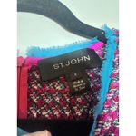 St. John  Sleeveless Tweed Sheath Dress Pink Black Metallic Sparkle Size 6 NWT Photo 4
