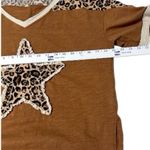 Boutique Oversized Raglan Star Patch Cotton Top w Lace  Photo 5