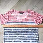 Onque Casuals Striped Patriotic Stars and Stripes Short Sleeve Tee Size L Photo 10