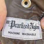 Pearlized nylon brown knee length coat / L / Excellent condition Size L Photo 11