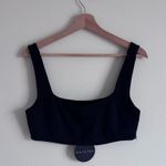 White Fox Boutique White Fox Black Square Neck Crop Top NWT Large Photo 1