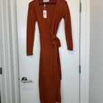 Petal and Pup NWT Elegant Rust Wrap Dress Photo 3
