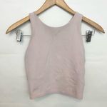 Athleta Crop Top Sports Bra blush pink racer back Small Photo 0