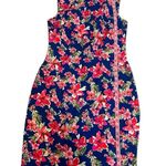 NWT ALYX Blue Red Pink Floral Sleeveless Sheath Mini Dress Hibiscus Flower New Size 4 Photo 4